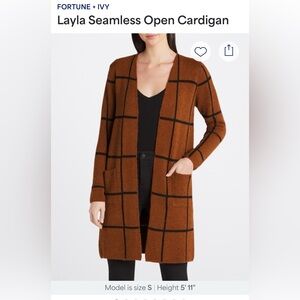 Layla seamless open front cardigan